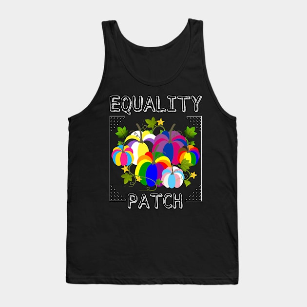 LGBTQ Fall Halloween Gay Lesbian Transgender Bisexual Non Binary Pansexual Pride Pumpkins Tank Top by egcreations